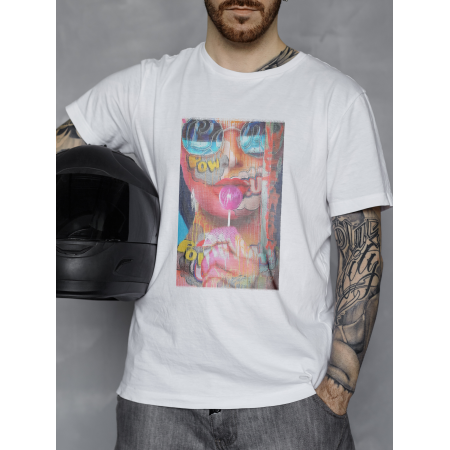Tricou Pop art Girl și bumbac acadea